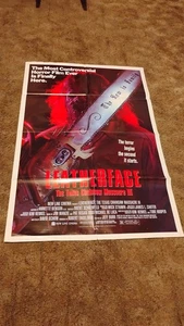PÓSTER ORIGINAL DE LA PELÍCULA DE TERROR LEATHERFACE - Imagen 1 de 1