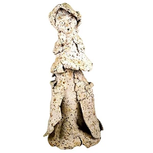 Vintage 12" Sculpture – Singing Woman – White Clay Folk Art – Outsider Style - Picture 1 of 10