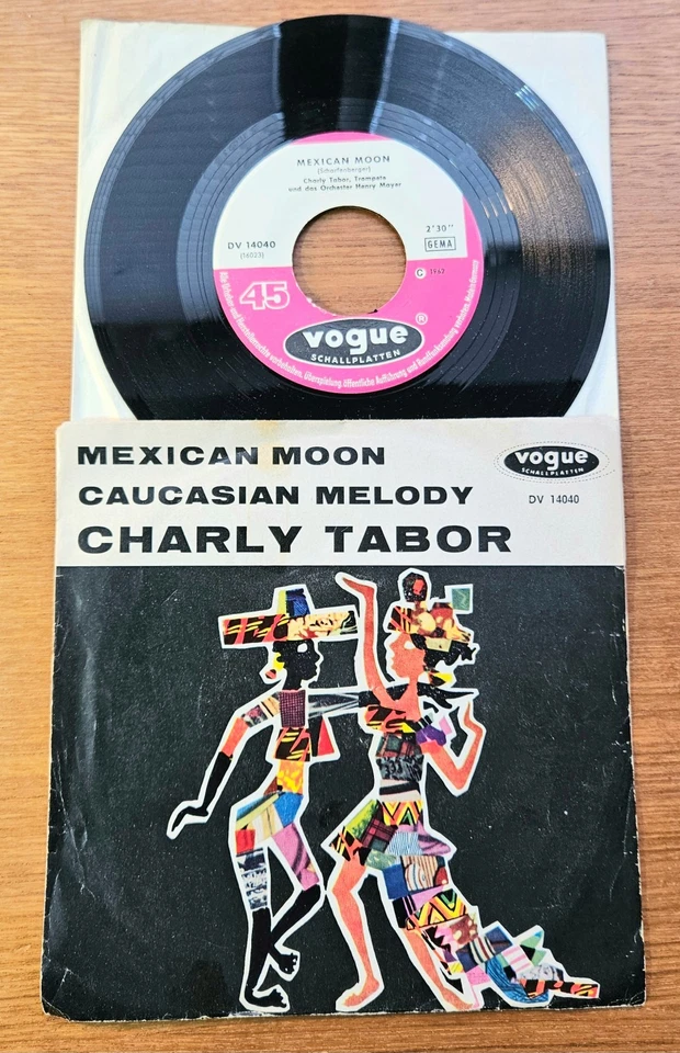 CHARLY TABOR "Mexican Moon / Caucasian Melody" D 60s VOGUE Easy INSTRO Pop 7" 45 - Bild 1 von 2