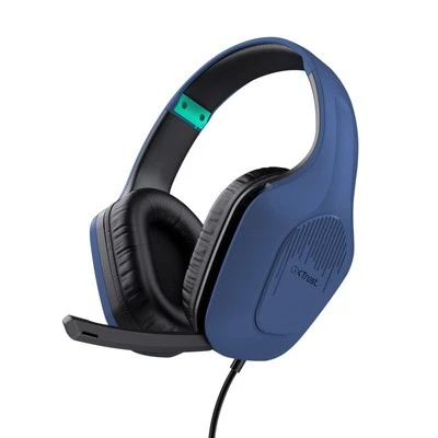 Trust GXT 415B Zirox Auricolare Cablato A Padiglione Giocare Blu - Immagine 1 di 4