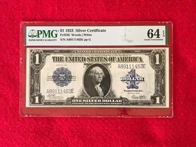 FR-238 1923 Series $1 Silver Certificate *PMG 64 EPQ Choice Uncirculated* - Image 1 of 4