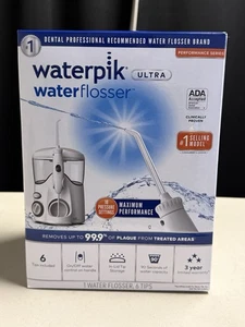 New Waterpik Ultra Dental Easy Water Flosser 6 Tips & 10 Settings WP-100W White - Picture 1 of 5