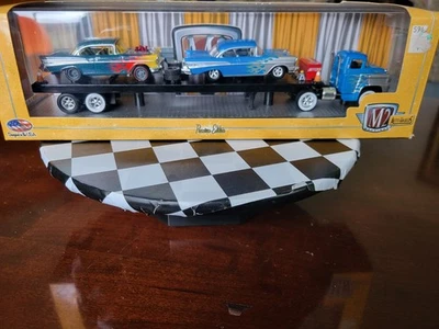 M2 Customized Set Of A Chevy LCF Auto-Haulers& 2-1957 Chevy Bel-Airs With Flames - Image 1 of 4