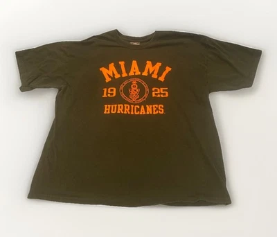 Camiseta Vintage Años 90 Steve & Barry’s MIAMI Huracanes XXL Algodón Verde Naranja Foto 1 de 4
