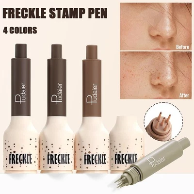 Press Liquid Ink Face Embellishment Brown Dot Freckle Stamp Pen Fake Spo - - Image 1 of 4