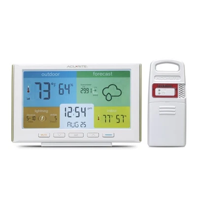 Weather Station Forecaster for Indoor/Outdoor Temperature and Humidity and Li... - Image 1 of 4