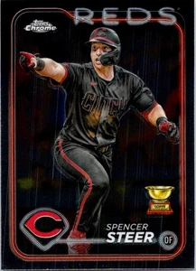 2024 Topps Chrome #104 Spencer Steer - Picture 1 of 2