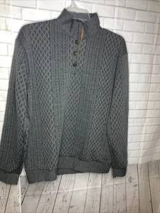 Maglione adulto grande grigio 1/4 bottoni pullover uomo L nuovo senza etichette - Foto 1 di 7