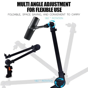 360° Rotation Microphone Boom Arm Universal Mic Desk Mount  Home Office - Picture 1 of 9