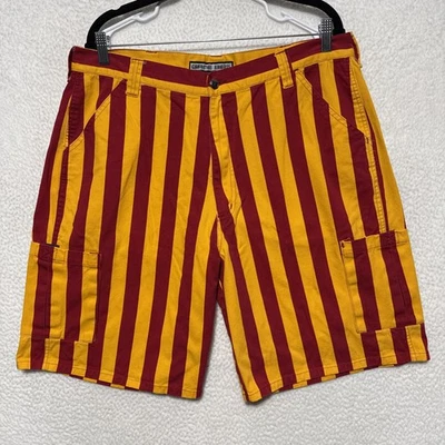Pantalones cortos con tirantes Minnesota Gophers Game granate dorado a rayas talla 36x10 **Real** Foto 1 de 4