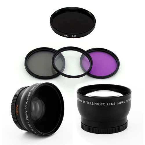 HD Wide Angle Tele Lens Kit + IR720 Filters for Nikon D50 D60 D70 D100 D3100 cam - Image 1 of 1