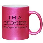 Childminder Gift Secret Santa Pink Glitter Mug shan350