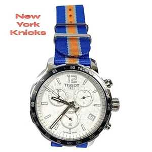 Tissot Quickster Special Ed. NBA NY Knicks Textile Mens Watch New - Picture 1 of 7