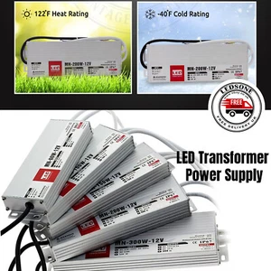 DC12V Transformer LED Driver IP67 Waterproof Ultra Slim Power Supply 60-200W PSU - Picture 1 of 24