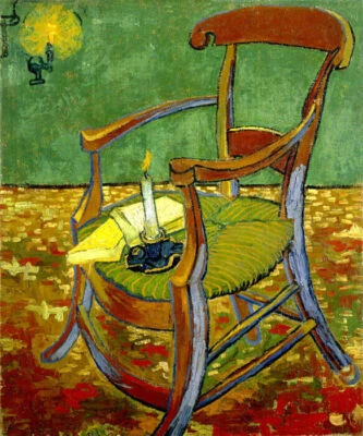 GAUGUIN'S CHAIR IMPRESSIONISM 1888 PAINTING BY VINCENT VAN GOGH REPRO - Image 1 of 3