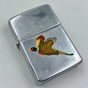 Zippo Lighter 1955-1956 Town & Country Pheasant PAT.2517191 PAT.PEND Vintage - Picture 1 of 10