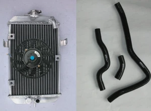 Radiador + Manguera NEGRA + Ventilador PARA ATV Yamaha Raptor 660R 2001-2005 YFM660 YFM660R - Imagen 1 de 11