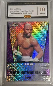 2023 Leaf Metal Floyd Mayweather Legend Silver Purple Mojo 02/15!  - Picture 1 of 2