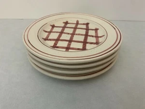 Set of (4) - Country Living Dry Goods - 8" Red Wheat Stamp - Salad Plates - Set2 - Picture 1 of 7