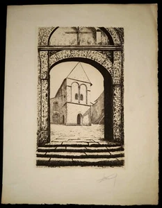 Eaux fortes Albert Ohl des Marais Saint Dié Nd. dame de Galilée Signée 33x25cm 1 - Imagen 1 de 6