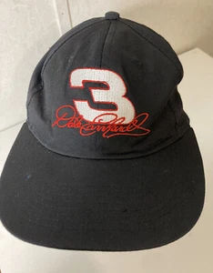 Vintage Dale Earnhardt #3 Black  Snapback Hat NASCAR Racing Embroidered Spellout - Picture 1 of 11