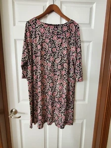J. Jill Wearever Collection Dress XL Womens Stretch Floral Paisley Knee-length - Picture 1 of 5
