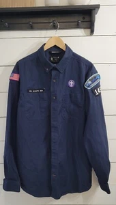 Sea Scouts B.S.A Carhartt uniforme uomo XL toppe blu alte Grand Teton CE - Foto 1 di 9