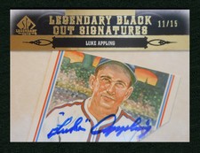 Luke Appling 2011 Sp Legendary Cuts 11/15 Cut Black Signatures Auto Autograph