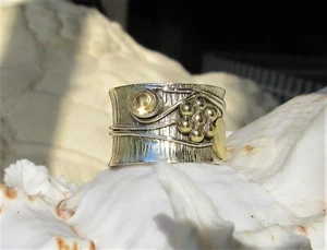 Ω Anello Stravagante Gialli Citrino Segni Zodiacali Leone Sterling Argento 925 - Foto 1 di 12
