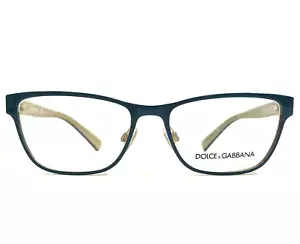 Dolce & Gabbana Eyeglasses Frames DG1273 1271 Blue Gold Rectangle 53-16-140 - Picture 1 of 11