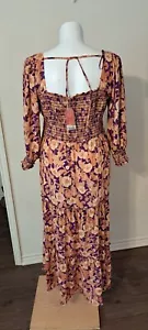 NWT ARULA Women’s Plus 1X Floral Boho Maxi Dress Beautiful MULTICOLOR - Picture 1 of 9