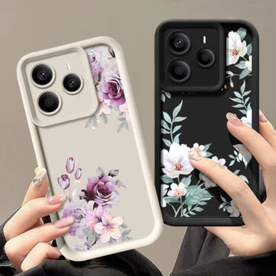 Flower Phone Case For Xiaomi Redmi Note 14 13 12 11 Pro 14T 13T Silicone Cover - Image 1 of 4