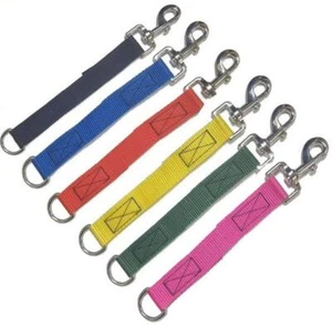 Dog Extension Lead 8" - 10" Short Close Control Leash 25mm Webbing 7 Colours - Picture 1 of 12