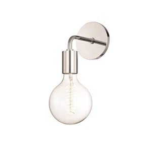 Mitzi by Hudson Valley H109101B-PN Ava 1-Light Polished Nickel Wall Sconce Light - Picture 1 of 12