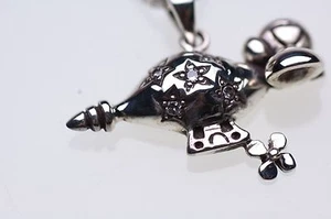 BLIMP PENDANT W/ STARS  by Jamie Hayes  sterling silver, DIAMONDS, ZEPPELIN - Picture 1 of 1