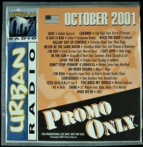 PROMO ONLY "URBAN RADIO OCTOBER 2001" DJ PROMO CD COMPILATION AALIYAH, DMX *NEW* - Picture 1 of 3