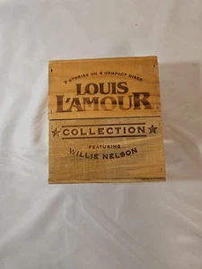 LOUIS L'AMOUR Audiobooks Read by Willie Nelson 7 Stories on 4 CDs in Wooden Box - Picture 1 of 6