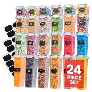 Airtight Food Storage Containers Set - 24 Pcs Air Tight Pantry Storage - Picture 1 of 8