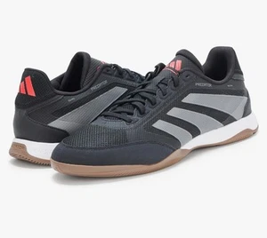 Unisex adidas Predator League Indoor Sneaker,Black/Grey/Lucid Red,Sz 12M/13W - Picture 1 of 5
