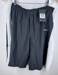 Nike Dri Fit Black White Drawstring Basketball Shorts Women’s 867776.012 BNWT XL - Picture 1 of 6
