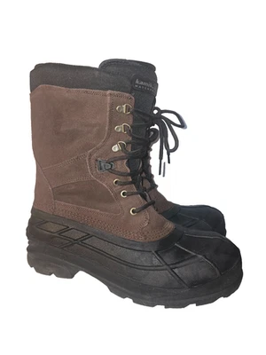 Kamik Men's Cold-Weather Waterproof Winter Snow Boots Brown Black WK0819 Size 12 - Image 1 of 4