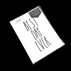 Rae Dunn Ivory Black Farmhouse Style BEST DAY EVER. Greeting Card With Envelope - Picture 1 of 1