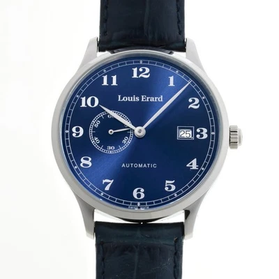 Reloj Louis Erard 1931 pequeño segundo automático para hombre esfera azul SS esfera 40 mm usado de Japón Foto 1 de 4