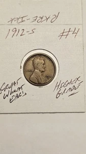 WHEAT PENNY 1912S LINCOLN CENT 1912-S HIGHER GRADE, GREAT WHEAT EARS LOT #4 - Picture 1 of 7