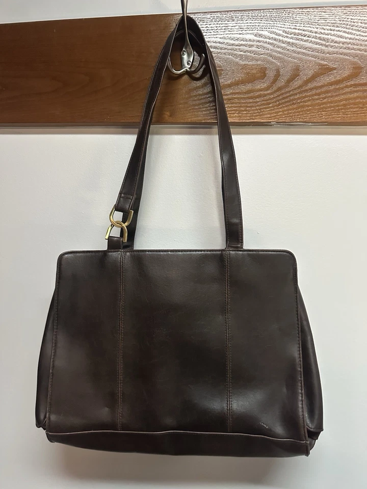 Bolso Tote de Cuero Marrón Vintage Cherokee Foto 1 de 4