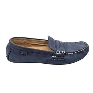 Polo Ralph Lauren Blue Leather Moccasin Driver Loafers WES-SO-DRV Slip On Shoes - Picture 1 of 12