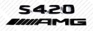 Gloss Black Emblems Badges for Mercedes-Benz S420 AMG W140 W220 W221 W222 W223 - Picture 1 of 9