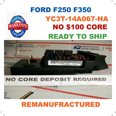 RECONSTRUIDO YC3T-14A067-HA FORD F250 F350 SUPER DUTY DIÉSEL PICKUP CAJA DE FUSIBLES RELÉ 1 Foto 1 de 4