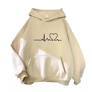 Graphic Hoodies For Women Cute Pullover Long Sleeve Preppy Sweatshirts Letter - Picture 1 of 9