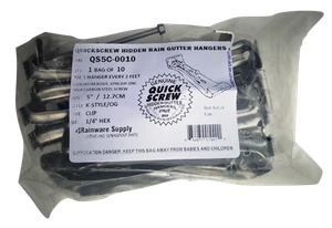 Paquete de 5" 10 Premium Oculto Canaletas de Lluvia Soporte Gancho Colgantes con Clip - Imagen 1 de 12